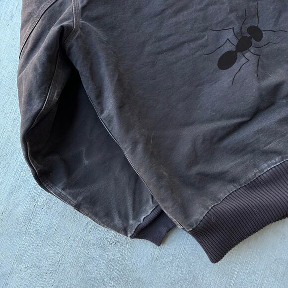 Vintage Y2K Carhartt J130 DKB brown hooded work wear jacket - Picture 7 of 10